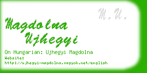 magdolna ujhegyi business card